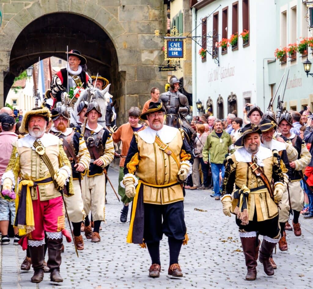 Festprozession beim Stadtfest in Rothenburg ob der Tauber