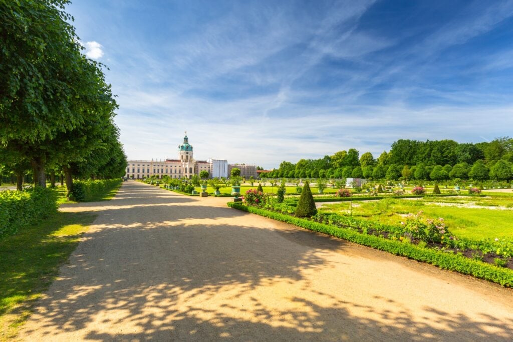 Der Garten von Schloss Charlottenburg in Berlin