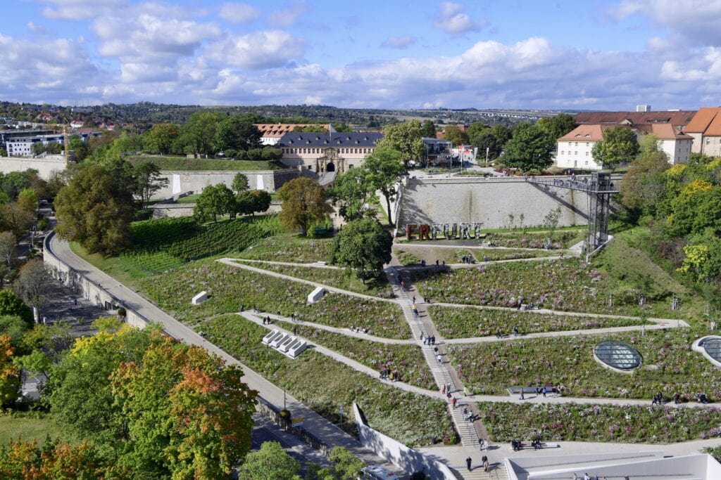 Panoramablick auf die Zitadelle Petersberg in Erfurt