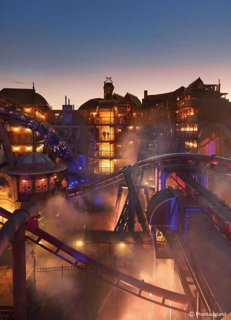 A roller coaster at Phantasialand Brühl, a popular destination near Cologne