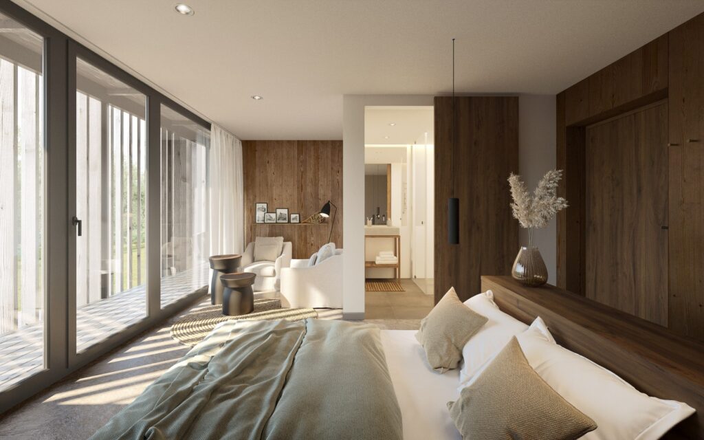 Hotel room at the DIE MAISE nature hotel in Hayingen in the Swabian Alb
