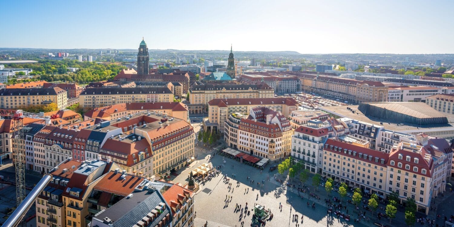 Die Dresdner Innenstadt im Luftbild