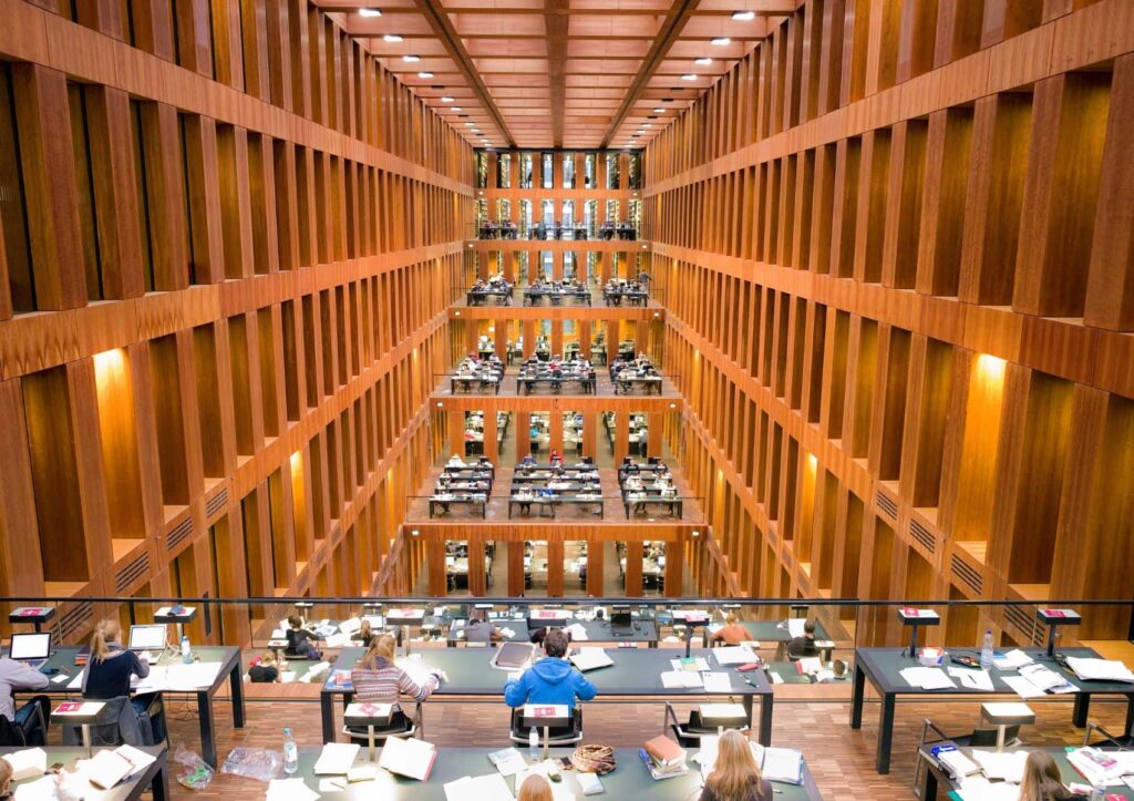 The library at the Grimm Center of Humboldt University in Berlin