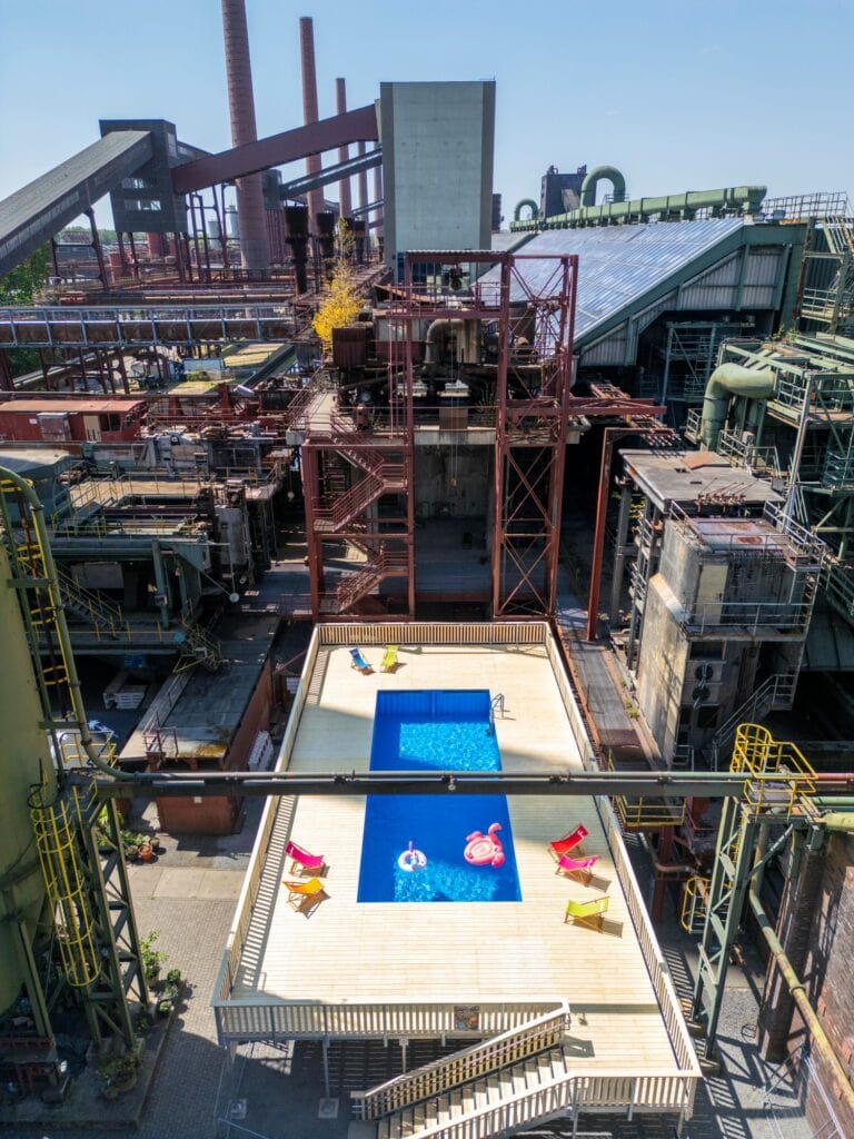Das sanierte Werkschwimmbad auf Zeche Zollverein